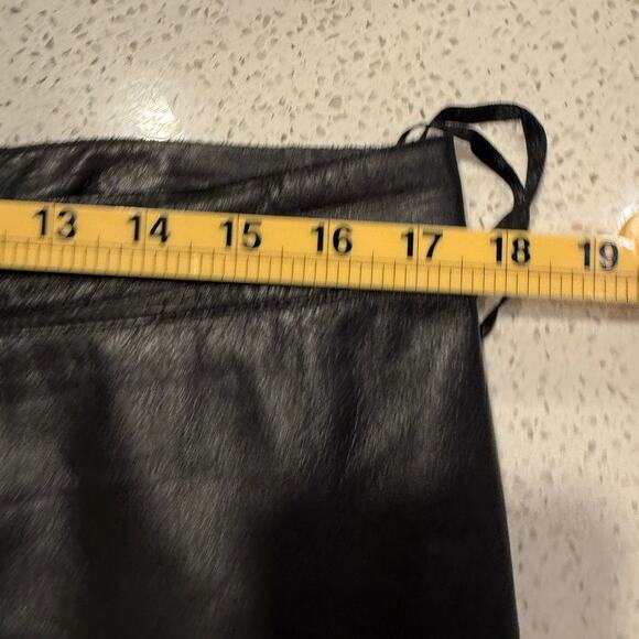 Classiques Entier Vintage Black Real Genuine Leather Pants 14 Straight Leg Edgy - Picture 6 of 8